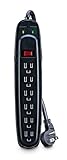 V7 SA0604B-8N6 Surge Protector - 6-Outlet Home/Office Surge Protector - SA0604B-8N6