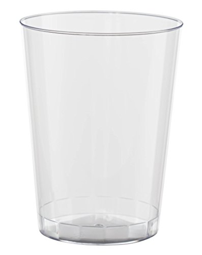 Exquisite 120 Count 10 Oz. Elegant Clear Plastic Cups - Bulk Pack Disposable Party Wedding Tumblers