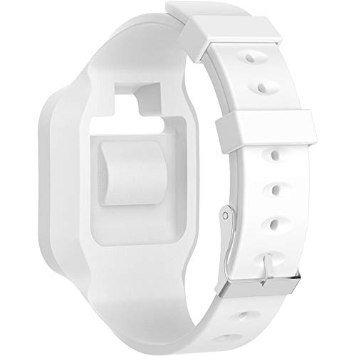 Golf Buddy Bundle Voice 2 Golfbuddy Voice2 Easy-to-Use Talking GPS (White/Black) + Silicon Wristband (White)