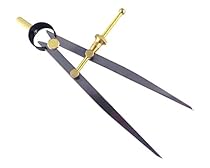 Toolmaker's &ldquo;Yankee&rdquo; Quick-Spring Nut, Rapid Adjust, Spring Dividers Calipers Compass, 0-6.5&rdquo; / 165 mm Range, Brass Fulcrum and Fine Adjustment Mechanism, Flat Leg, C7-6