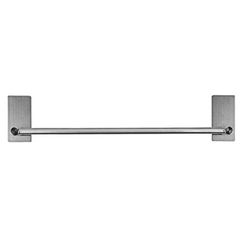 Sumnacon 15.6 Inch Self Adhesive Towel Bar Racks - Contemporary Stainless Steel Bath Towel Holder Organizer, Towel Bar Holder for Bathroom Kitchen Bedroom, Brushed Finish