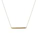 chelseachicNYC Handmade Brush Metal Abstract Bar Necklace Matte Gold