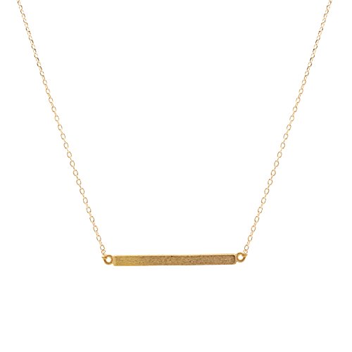 chelseachicNYC Handmade Itsy Bitsy Abstract Bar Necklace Matte Gold