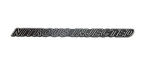 thumbnail image 2 of NOS Nitrous Injected Engine Emblem Badge - Red With Chrome Trim, 7 Inches Long 2 of 2