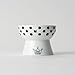 Necoichi Raised Cat Food Bowl – Ceramic Elevated Cat Bowl for Whisker & Neck Fatigue, Dishwasher Microwave Safe – Non-Slip & Anti Vomiting Ergonomic Design (Dots, Mini)