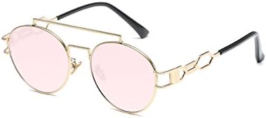 Zokra TM Gothic Steampunk Sunglasses Men Women Metal Wrap Sunglasses Round Aviation Hollow Shades Sun glasses UV400