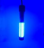 SAMDO Underwater Fishing Light 12V 180 SMD LED 1080 Lumens Drop Fish Attracting Light Boat Night Light 10.8W (Blue)