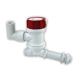 Rule 403C Marine Tournament Series 800 Livewell Pump (Angled Thru Hull Fitting, 12-Volt) , White/Red