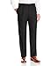 Haggar Men's Cool 18 Pro Classic Fit Pleat Front Expandable Waist Pant, Black, 34Wx30L