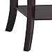 Topeakmart Wood Curved Legs Square Accent Side End Tables with Bottom Shelf Nightstands Bedroom Living Room Furniture, Espresso Finish