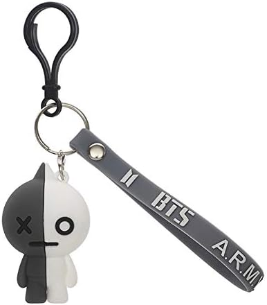 Fancyku Kpop BTS Bangtan Boys New Hot Cute Cartoon Keychain BTS Key Ring Wallet Purse Bag Streamers Hot Gift for A.R.M.Y (H088)