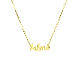 Awegift Women Jewelry Name Necklace Big Initial