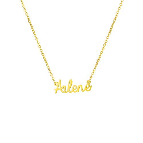 Awegift Women Jewelry Name Necklace Big Initial