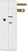Accell Power Travel Surge Protector - 3 Outlets, 2 USB Charging Ports (2.1A Output), Folding Plug - White, 612 Joules, ETL Listed