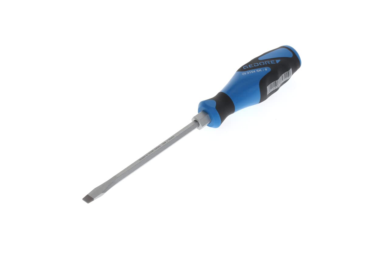 GEDORE Screwdriver slotted with striking cap, Screwdriver, 3-component handle, length 270 mm, Tool, 2154SK 8