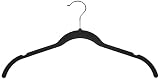 Home-it 50 Pack Shirt and dress Clothes Hangers Black Velvet Hangers High quality Clothes Hanger Ultra Thin No Slip neck (hook) swivel