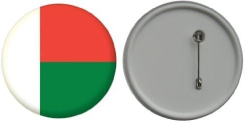 MadAboutFlags Madagascar Country Flag 58mm Button Badge