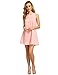 ROMWE Women's Summer Casual Sleeveless Crew Neck Cocktail Party Dress Pink S