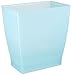 iDesign - 64723 Spa Rectangular Trash, Waste Basket Garbage Can for Bathroom, Bedroom, Home Office, Dorm, College, 2.5 Gallon, Set of 1