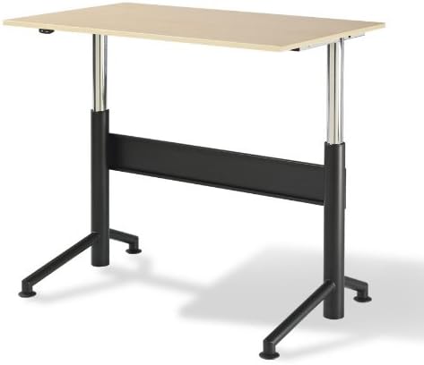Vertdesk™ 30" x 48" Electric Adjustable Stand Up Desk (Hardrock Maple with Black Base)