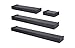 Kiera Grace Vertigo Set of 4 Ledge Shelves, 6 Inch, 12 Inch, 20 Inch, 24 Inch - Black