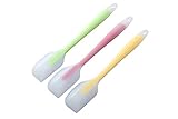Green Hours Premium Silicone Spatula Set, (Set of 3.green red yellow)Heat Resistant Silicone Kitchen Utensils Set, Non-stick Baking Spoon Spatulas, 100% Food Grade Silicone.