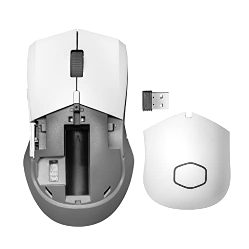 Cooler Master MM311 Wireless Gaming Mouse White, Adjustable 10,000 DPI, Palm|Claw Grip, 2.4GHz Wireless, PixArt Optical Sensor, PTFE Feet, RGB Lighting (MM-311-WWOW1)