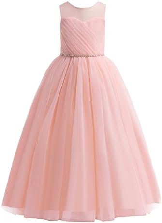 super cute dresses for 11 year olds Girls Dresses Kids Neck Short Sleeves Casual Soild Maxi Graduation Dress,Size 11 Years-12 Years