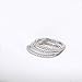 925 Sterling Silver Cubic Zirconia 3pcs Stackable Stacking Ring Wedding Eternity Band, Size 8