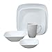Corelle Square Pure White 20-Piece Dinnerware Set, Service for 4