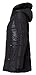 Sportoli Junior Women's Winter Plush Lined Midlength Puffer Coat with Fur Trimmed Hood - Jet Black (Medium)