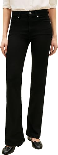 Tommy Hilfiger Women's Jeans Black Flare with Stretch, Black (Black), 33W/34L