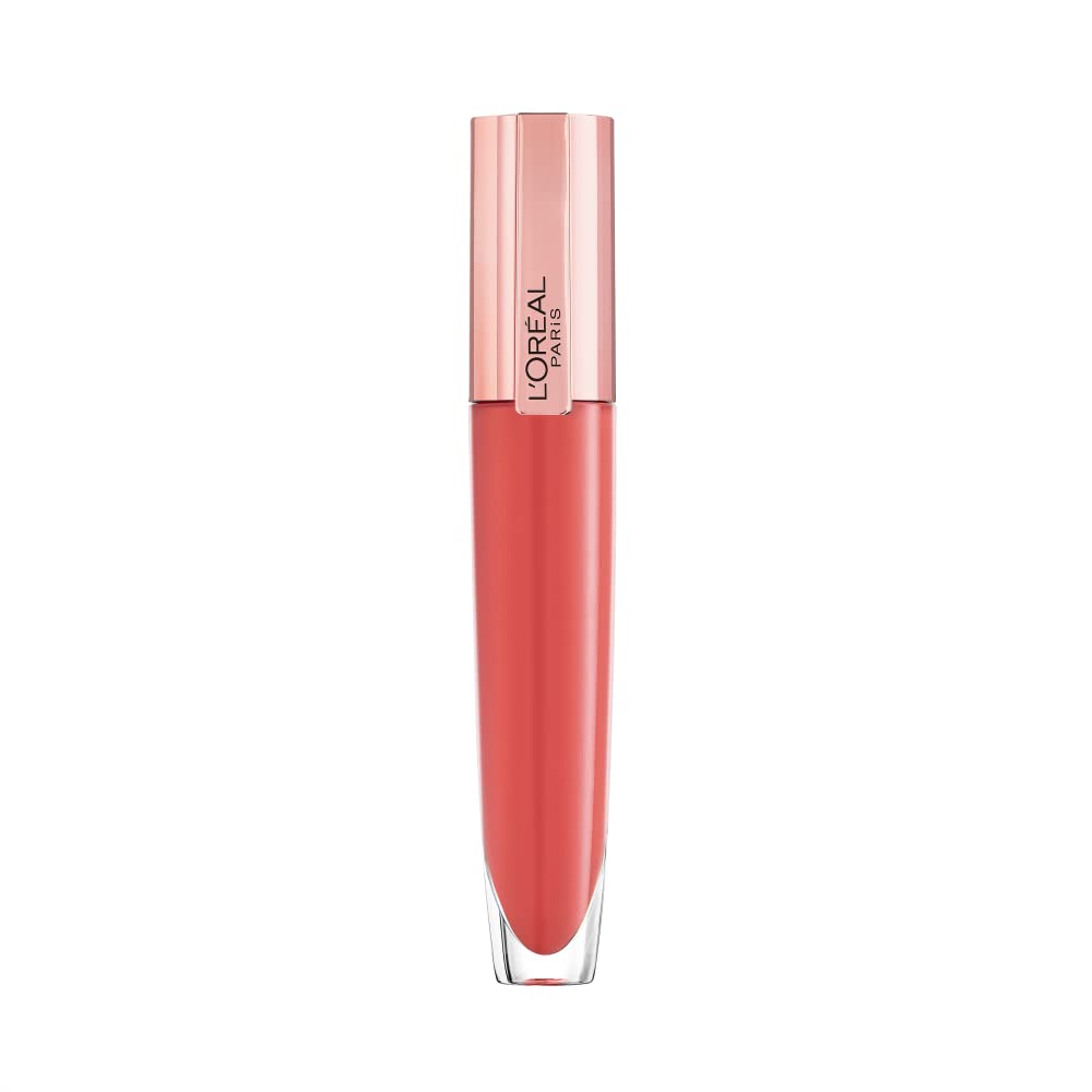 L'Oréal Paris Lip Gloss, Plumping and Hydrating, with Hyaluronic Acid and Collagen Complex, Glow Paradise Balm-In-Gloss, 410 I Inflate