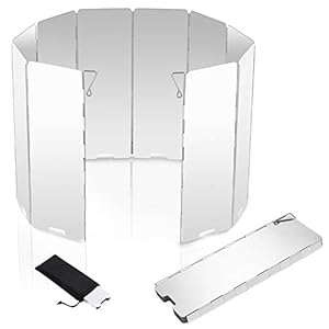 Windscherm Hikenture Aluminium windscherm met 10 lamellen windscherm opvouwbare aluminium windbescherming licht…