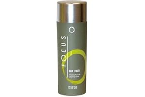 Focus Pure Organic Keratin Hair Building Fibers, 35 Grams/1.222 Oz. Per Bottle (107 Days Supply). (Black)