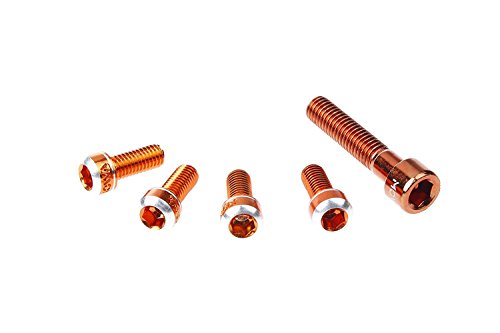 MOWA Road Mtb Mountain Bicycle Bike Water Bottle Holder Cage Bolts Screws with Headset Star Nut Bolt (Orange)