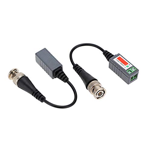 BNC Video Balun Transceiver Cable,Sageme Passive HD CVI/AHD/TVI Signal Transceivers 720P/1080P Single Channel for BNC Male Cable via CAT5/5E/6 Twisted Pair Transmitter for CCTV (4 Pairs /8 PCS)