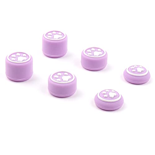 HATIST 6 Pcs Cute Thumb Grip Button Cap Compatible with Playstation 5 (PS5), Playstation 4 (PS4), Xbox One, Xbox Series X/S, Nintendo Switch Pro Controller Joystick Grips Accessories