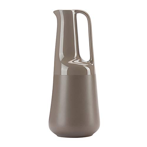 ZENS Ceramic Pitcher Water Decanter Carafe with Handle 37 Ounce, Narrow Neck with Dual Gloss-Matte P ZENS Ceramic Pitcher Water Decanter Carafe with Handle 37 Ounce, Narrow Neck with Dual Gloss-Matte P