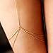 Women Sexy Rhinestone Leg Chain Body Chain Jewelry Thigh Leg Chain Jewelry for Party Beach Accessories