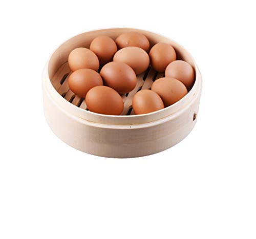 Küchenhandwerk, orientalischer zweischichtiger Bambusdampfer und Deckel aus der Welt,B,21cm/8.26inch