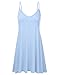 NINEXIS Women's Basic Spaghetti Strap Cami Tank Tunic Dress