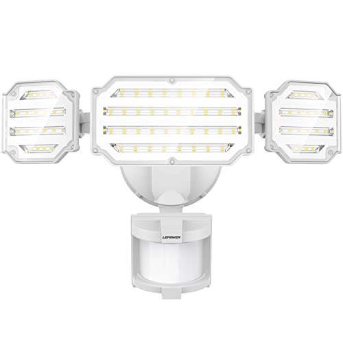 LEPOWER 48W LED Security Lights, 5200LM Motion Sensor Flood Lights