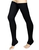 Dahlia Women's Wool Blend Thigh High Leg Warmers - Pattern or Solid Color