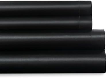 Baltic LinenSatin Luxury Sheet Set King Black 4-Piece Set
