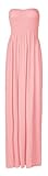 Forever Women's Plus Size Plain Boobtube Elasticated Sheering Maxi Dress