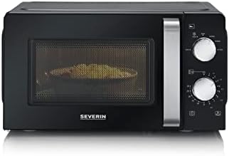 Four à micro-ondes 17 L, Four micro-onde 700 W pour décongeler, chauffer et réchauffer, Micro-onde avec 6 niveaux de puissance, Minuteur 30 min, Plateau tournant (Ø 24,5 cm), Noir, MW 7886