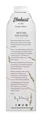 Elmhurst Barista - Milked Oats - 32 oz - Only 5 Ingredients, 16g Whole Grain per Serving - Oat Milk