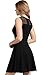 Sylvestidoso Women's A-Line Sleeveless Pleated Little Black Cocktail Party Dress (M, Black)