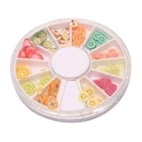 StaiBC Nailart Tools 144pcs 3D FIMO Slice Fresh Fruit Face Decoration